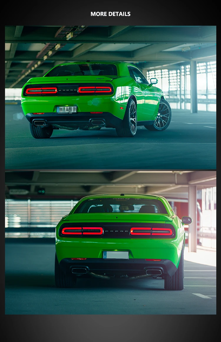 Vland заводские автомобильные аксессуары задний фонарь для Dodge Challenger 2008- светодиодный фонарь светильник с полным светодиодный и последовательным индикатор