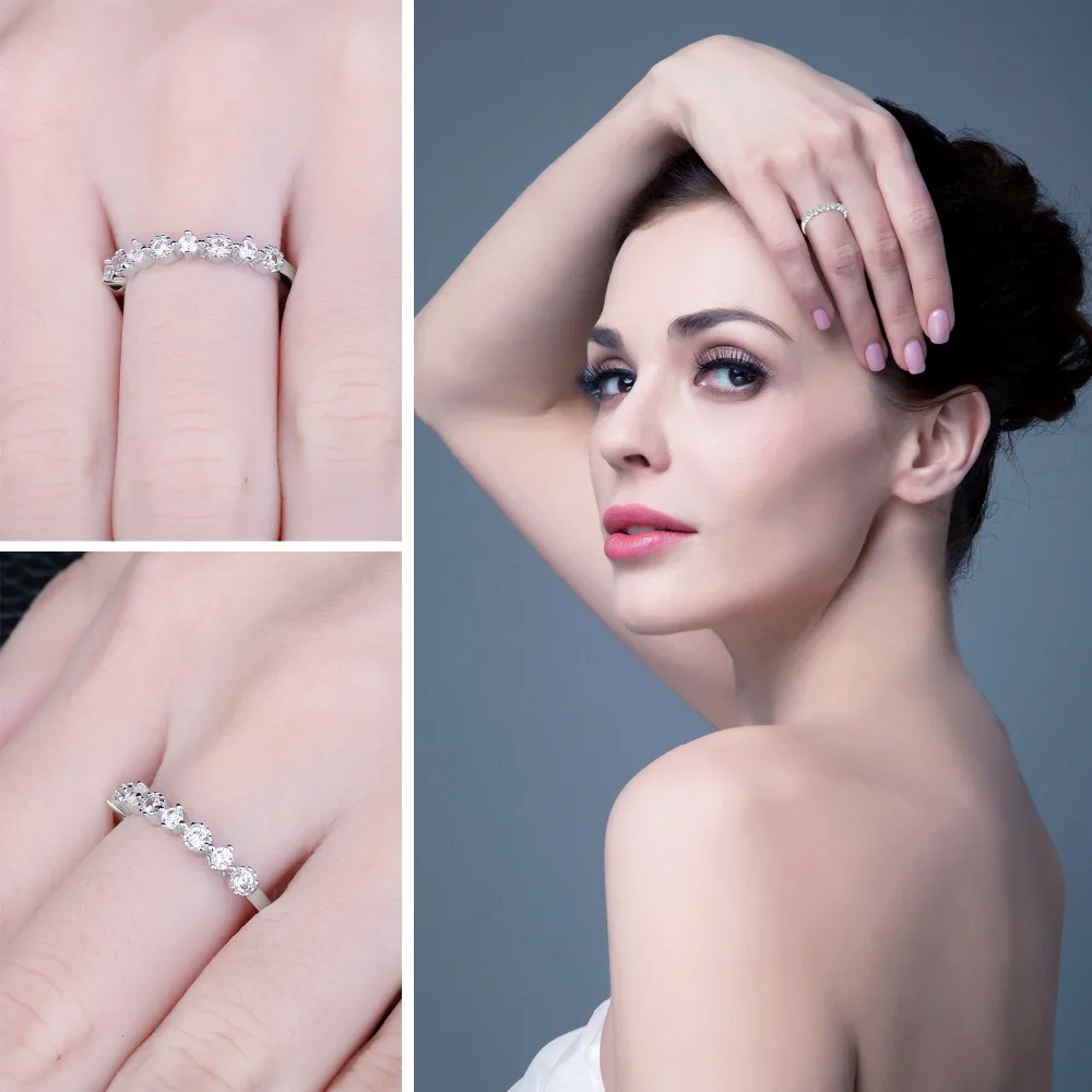 Женское кольцо из стерлингового серебра 925 пробы JewelryPalace CZ обручальное на