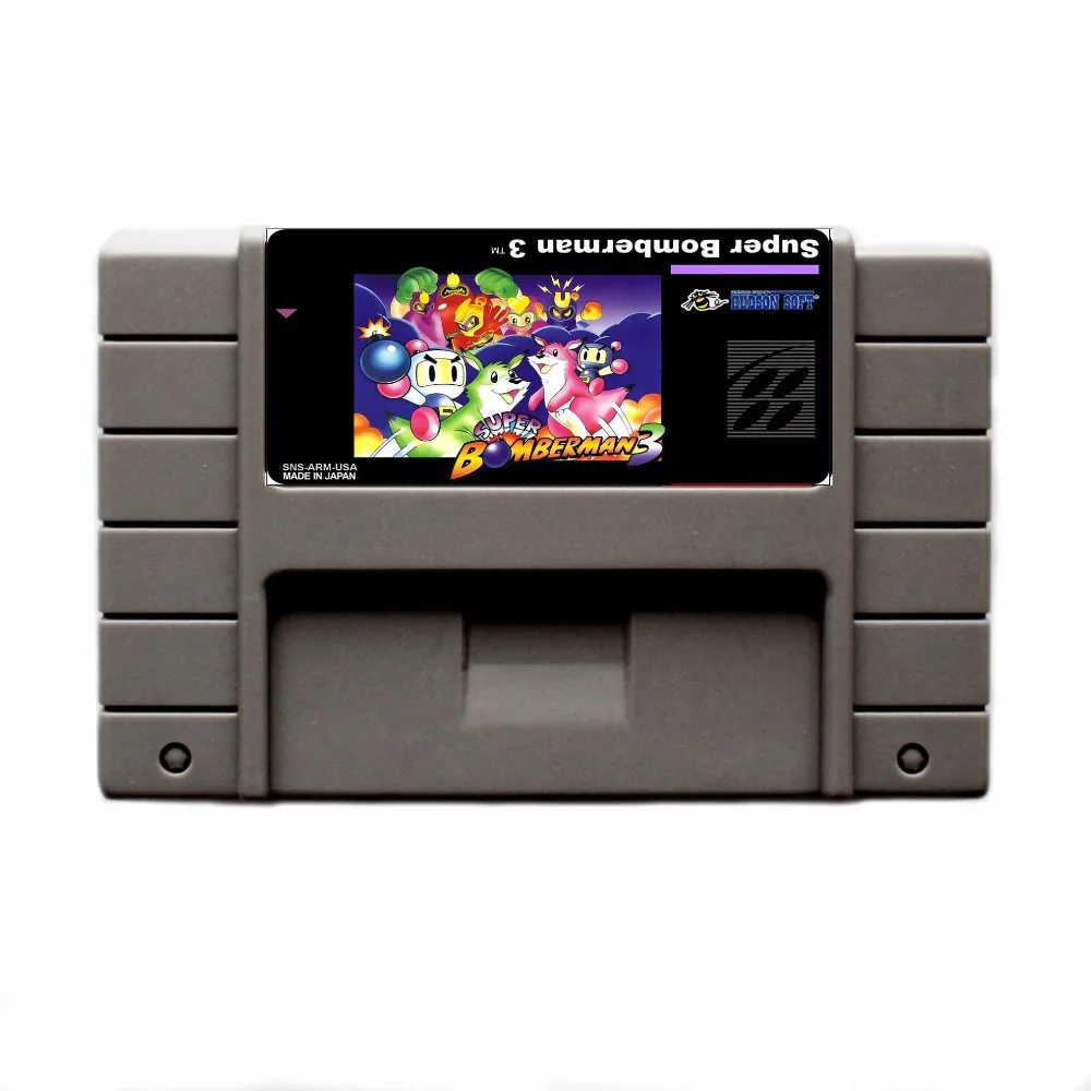 Супер bomberman 3 16 бит большой серый карточная игра для США NTSC игры|16 bit|16 bit game cardbit card |