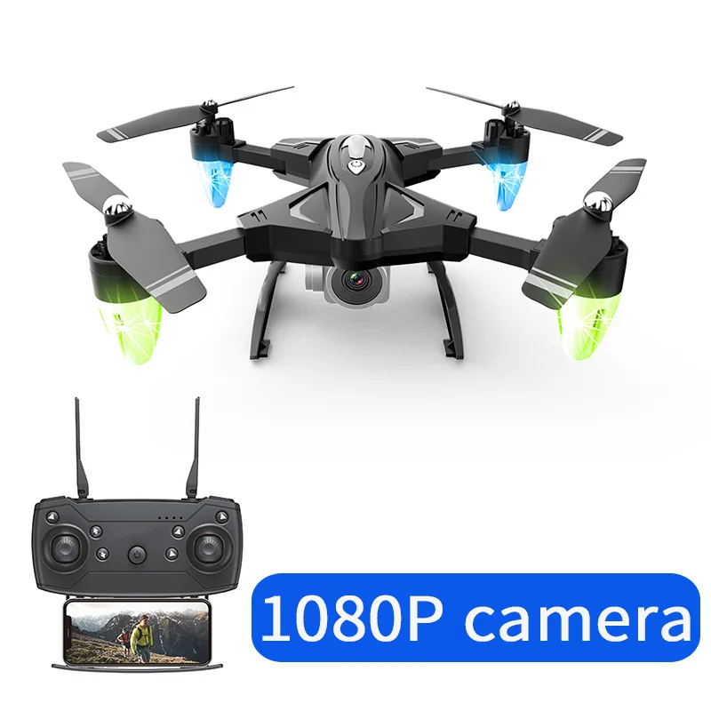 Радиоуправляемые Дроны с камерой HD 480P 1080P складной воздушный Радиоуправляемый вертолет большой радиус действия Wifi четырехосный самолет 0.3MP 5MP Квадрокоптер игрушки - Цвет: 1080P