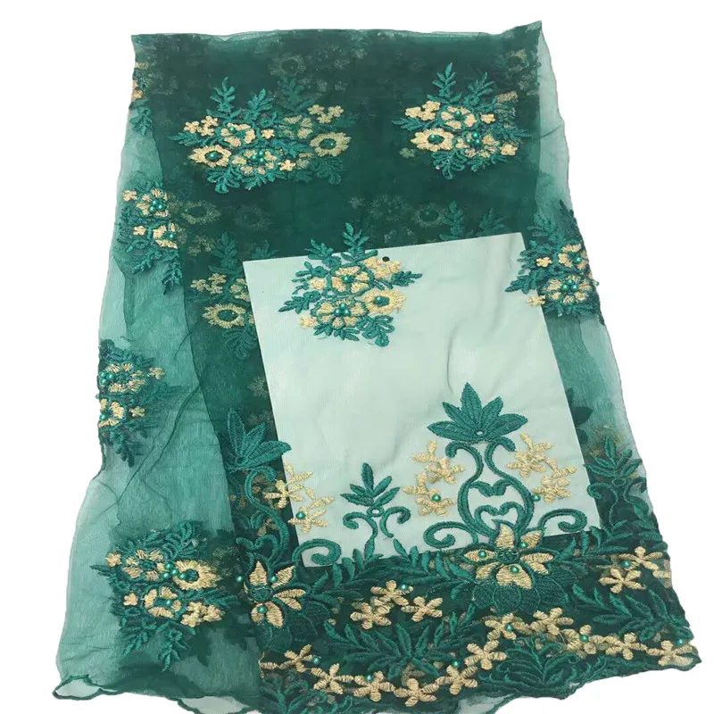 African Tulle Lace Fabric 2018 French High Quality With Stones Nigerian Embroidery H748-2 | Дом и сад