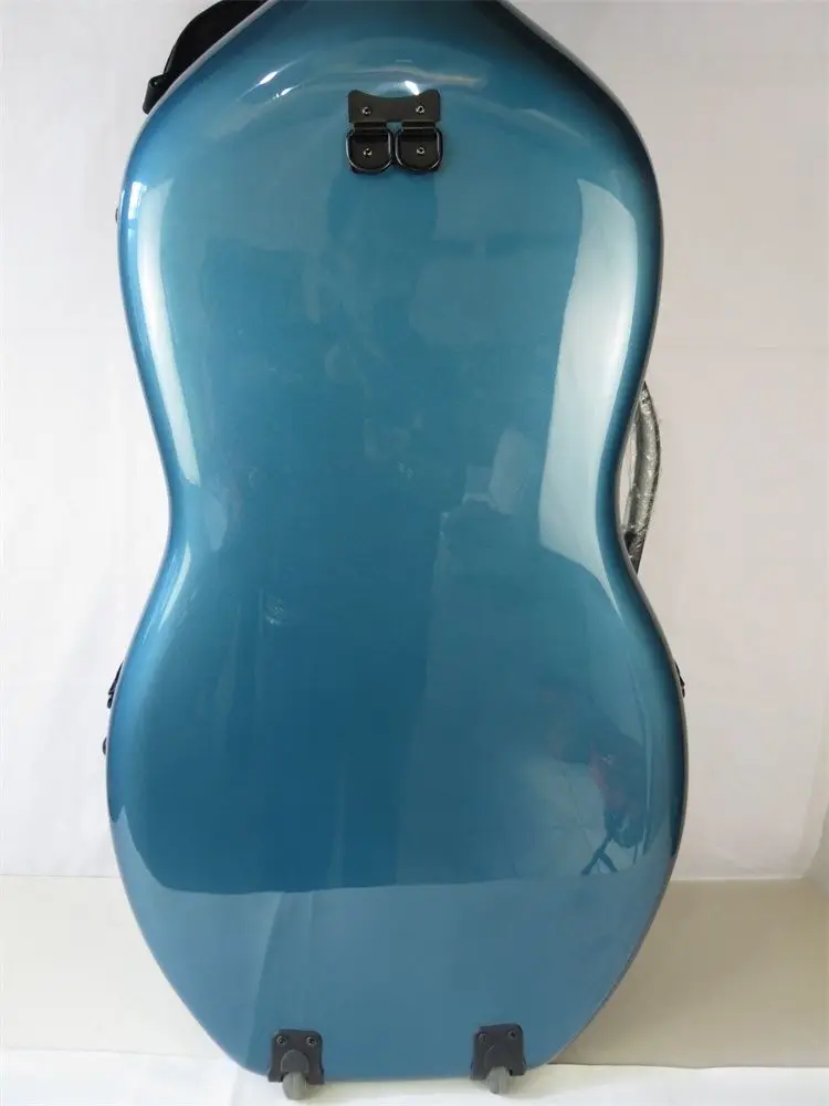 Красивый чехол для виолончели из углеродного волокна голубого цвета 4/4