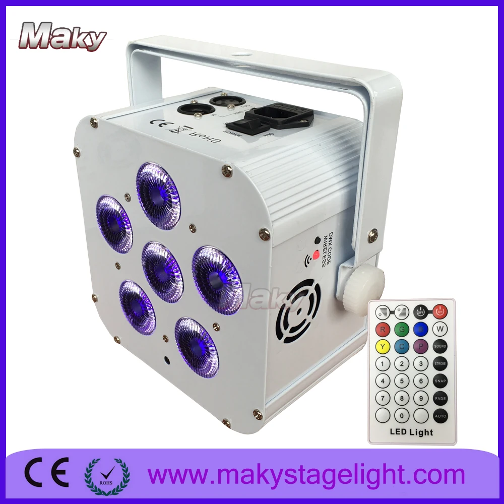 10 ламп/партия СВЕТОДИОДНЫЙ сценический Par прожектор 6 шт. x 18 Вт RGBAW УФ 6in1Led плоский