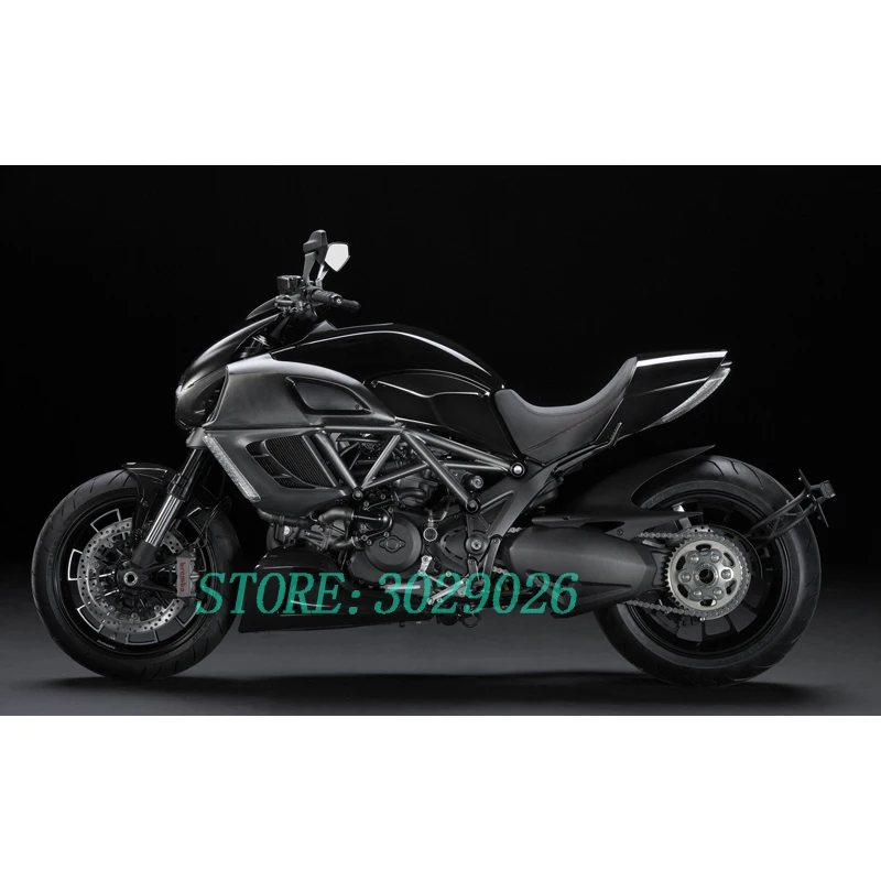 Для Ducati Diavel полная система титановый сплав среднего соединения трубы и выхлопной трубы лазер 2 отверстия глушитель модифицированный- yesr