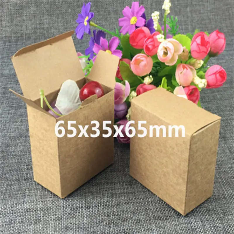 6.5x6.5x3.5cm 30 шт./партия крафт-бумага обычная кубовидная Пустая Картонная Коробка коробки для упаковка для рождественских конфет подарочные коробки контейнера для хранения оптом - Цвет: 6.5x6.5x3.5cm