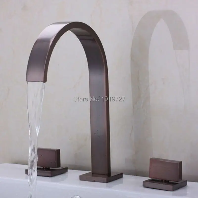 Бронзовый Смеситель для раковины в ванной комнате с масляным напылением и 3