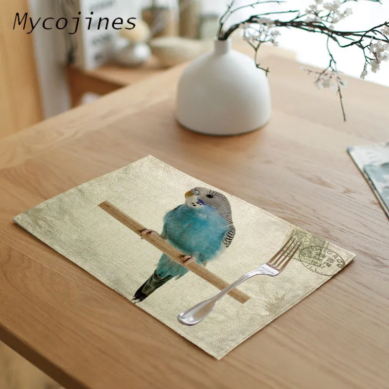Оптовая продажа скатерть в деревенском стиле для гурманов с рисунком попугая