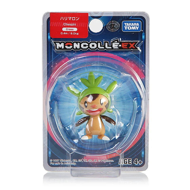 Takara Tomy Pokemon Moncolle-EX Sun Moon мини игрушка Коллекция фигурка Chespin Новинка в коробке 968573 |