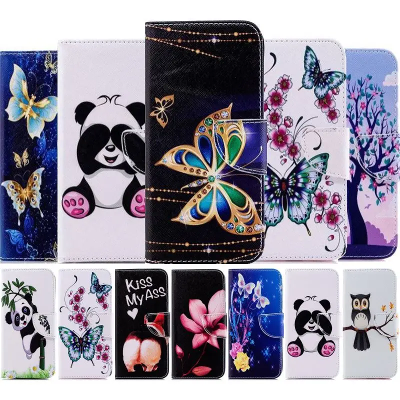 

Phone Cover Flip Case For Motorola Moto G5 G6 Plus G6Plus G5Plus Retro Capa Butterfly Wallet Leather Coque Brand New D07Z