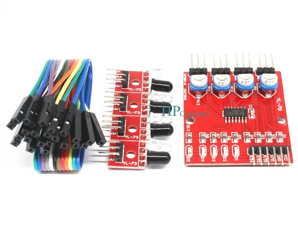 Четырехходовой 4 канала инфракрасный датчик отслеживания Линия электропередачи