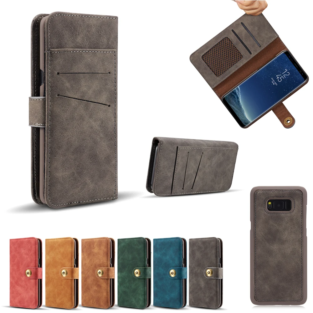Felidio Case for Samsung Galaxy S8 Plus Wallet Magnet Removable PU Leather Flip Cover with Card Slots Holders S8Plus | Мобильные