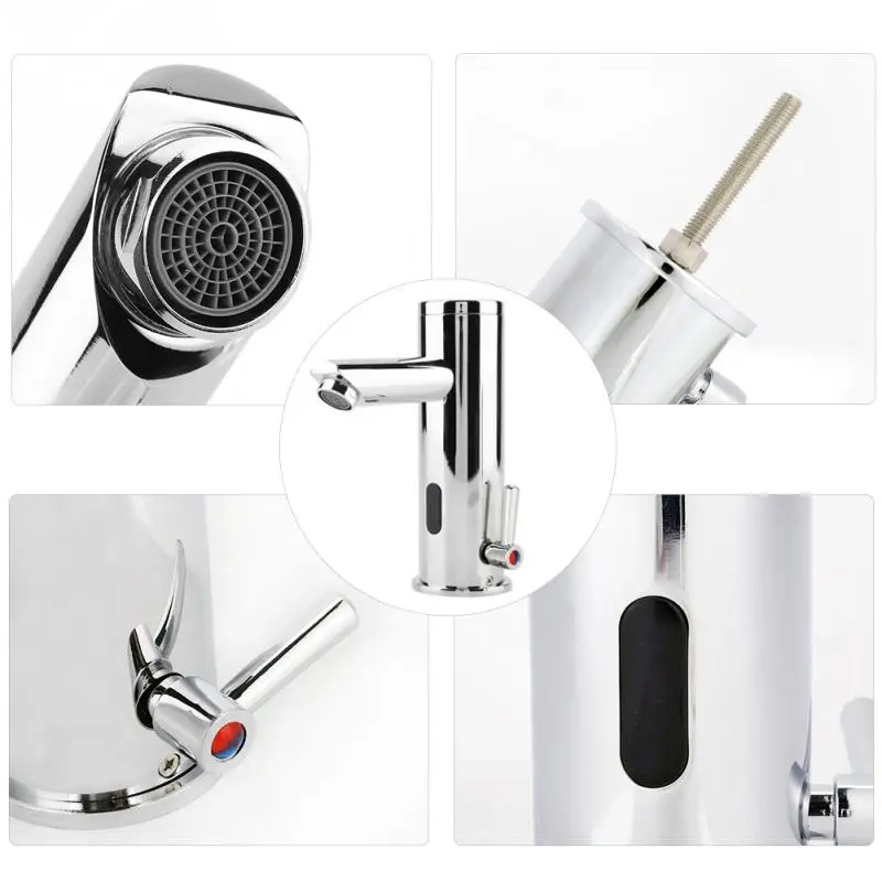Senlesen Sensor Faucet Automatic Hand Touch Tap Mixer Battery Power Free Single Handle Single Holder Vessel Bathroom Sinl Taps