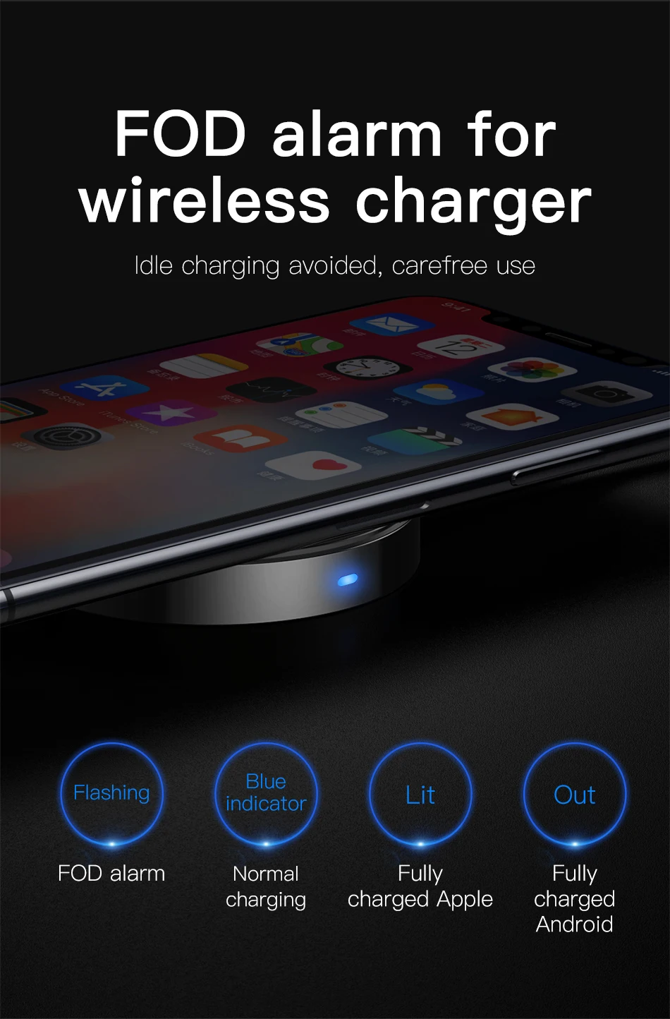 Baseus USB кабель для передачи данных для iPhone XS Max XR X 8 samsung S9 S8 Беспроводной зарядки Зарядное устройство быстрой зарядки Беспроводной Зарядное устройство кабели для передачи данных