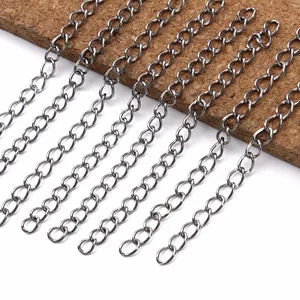Цепочка-удлинитель из нержавеющей стали для ожерелий и браслетов, длина 5 см, 20 шт.лот