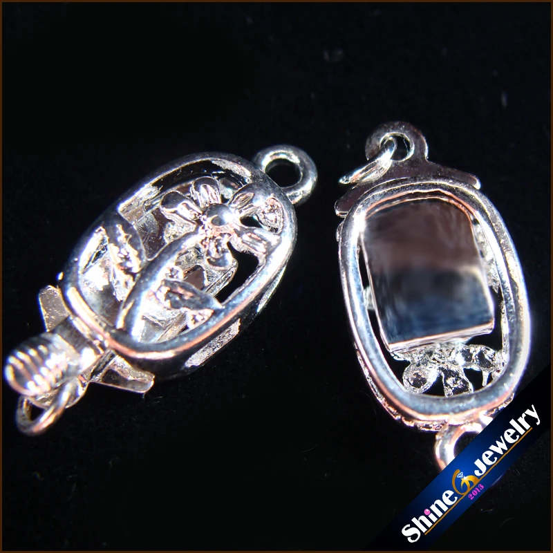 Оптовая продажа 1 струна Филигранное серебряное покрытие Цветочная коробка