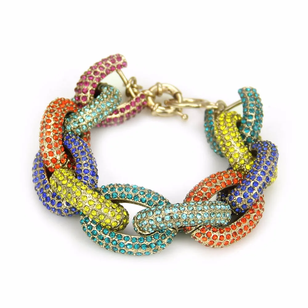 Модный браслет цепочка с кристаллами|chain bracelet|bracelet fashionfashion bracelet |