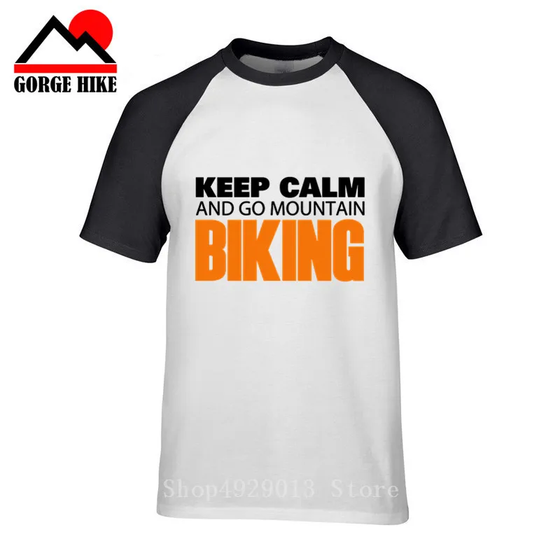 Великолепная забавная футболка для горного велосипеда с надписью Keep Calm and go
