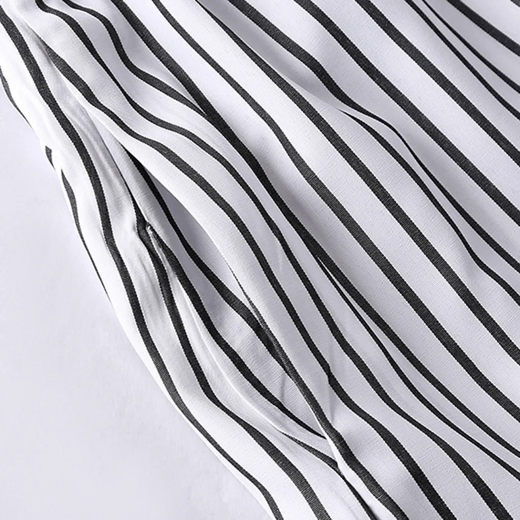 О-образным вырезом женские весенние Повседневные платья Половина рукавами платья сна Женская летняя обувь в полоску шить Сарафан женский sukienka# G9