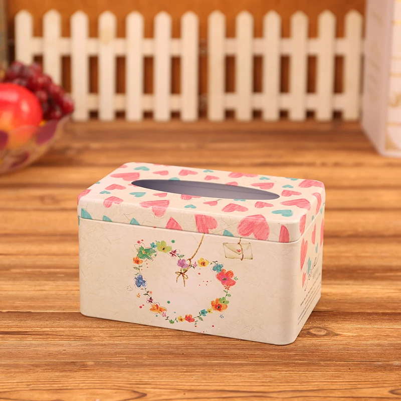 

Retro simple cute tissue box living room coffee table tray European household creative paper pumping box