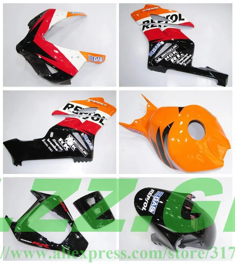 

OEM Injection Fairings for HONDA CBR1000RR 04 05 orange red black CBR1000 RR 2004 2005 CBR 1000RR 04 05 fairing kits #t0