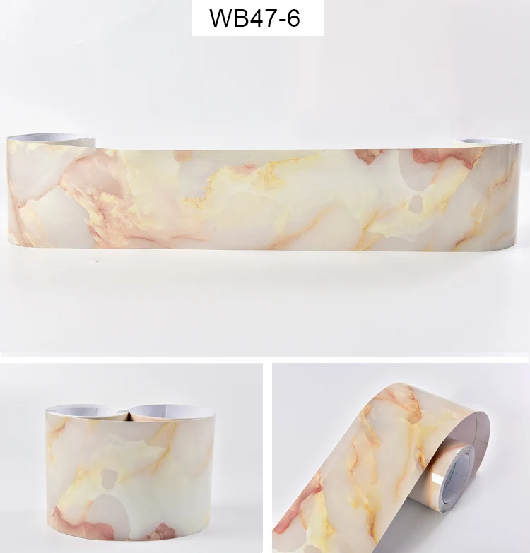 WB47-6 0,1*5 м виниловые наклейки на стену для детской комнаты мраморные самоклеющиеся обои для ванной комнаты водонепроницаемые линии талии ПВХ обои в рулоне - Цвет: WB47-6