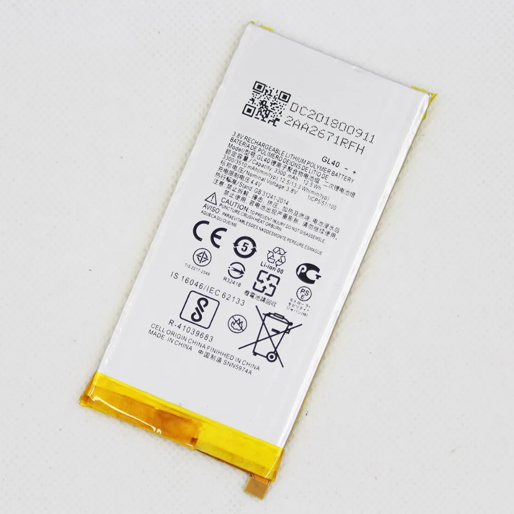 5 шт./лот GL40 Аккумулятор для Motorola Moto Z Play Droid XT1635 XT1635-01 XT1635-02 XT1635-03 3300mAh внутренний