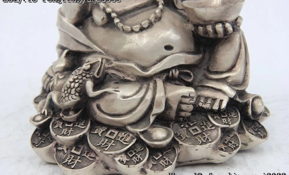 Китайский белый бронзовый серебряный позолоченный счастливый смех богатство