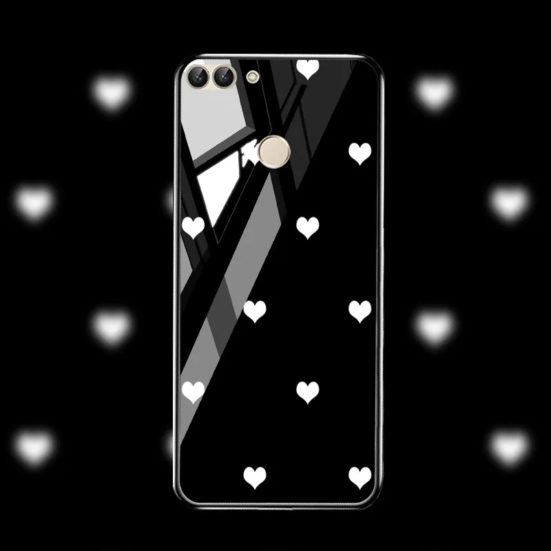 M032 Чехол из закаленного стекла для huawei P Smart чехол s Stars Space силиконовый защитный чехол на заднюю панель для huawei Honor 8x10 9 Lite чехол s - Цвет: M032
