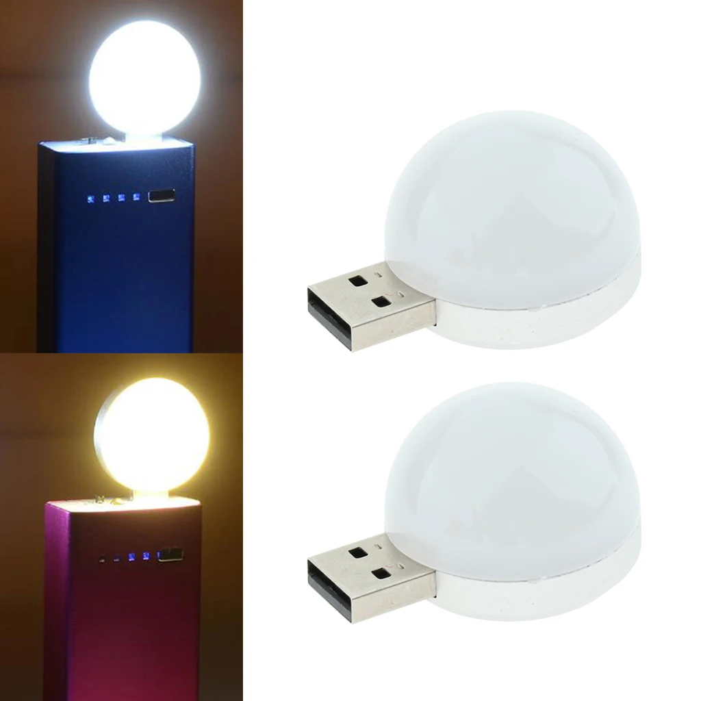Закругленный светодиодный ночник с USB 2 упаковки для спальни настольной палатки