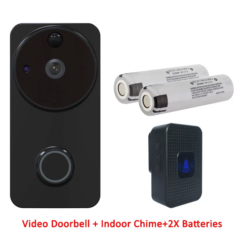 Зеленый 1080P IP54 открытый Tuya батарея питание кольцо Смарт Wi-Fi включен видео дверной звонок Камера PIR обнаружения движения работает Alexa Google - Цвет: Зеленый