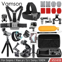 vamson for go pro accessories for xiaomi for yi set floaty bobber monopod mount adapter for gopro hero 6 5 4 3 for sjcam vs141