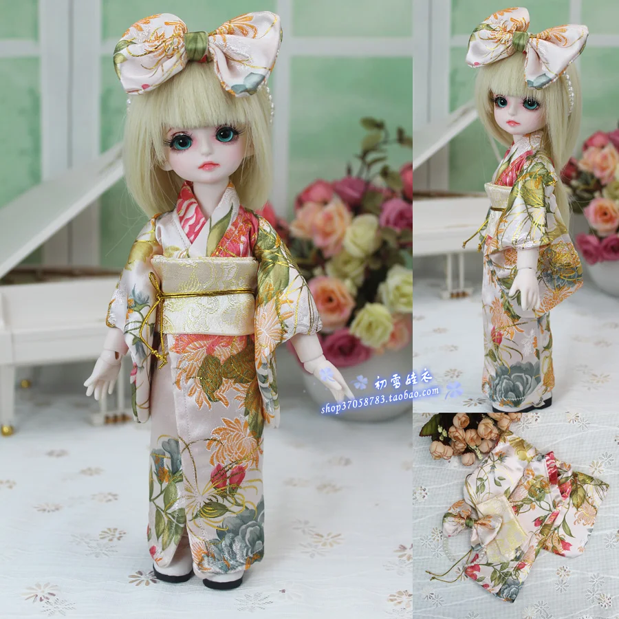 

1/6 scale BJD Japanese yukata kimono clothes set accessories for BJD/SD YOSD doll,Not included doll,shoes,wig and other A0355