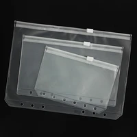 3pcsset a5 a6 a7 pvc presentation binder folder zipper receive bag concise planner spiral filing products holder bag