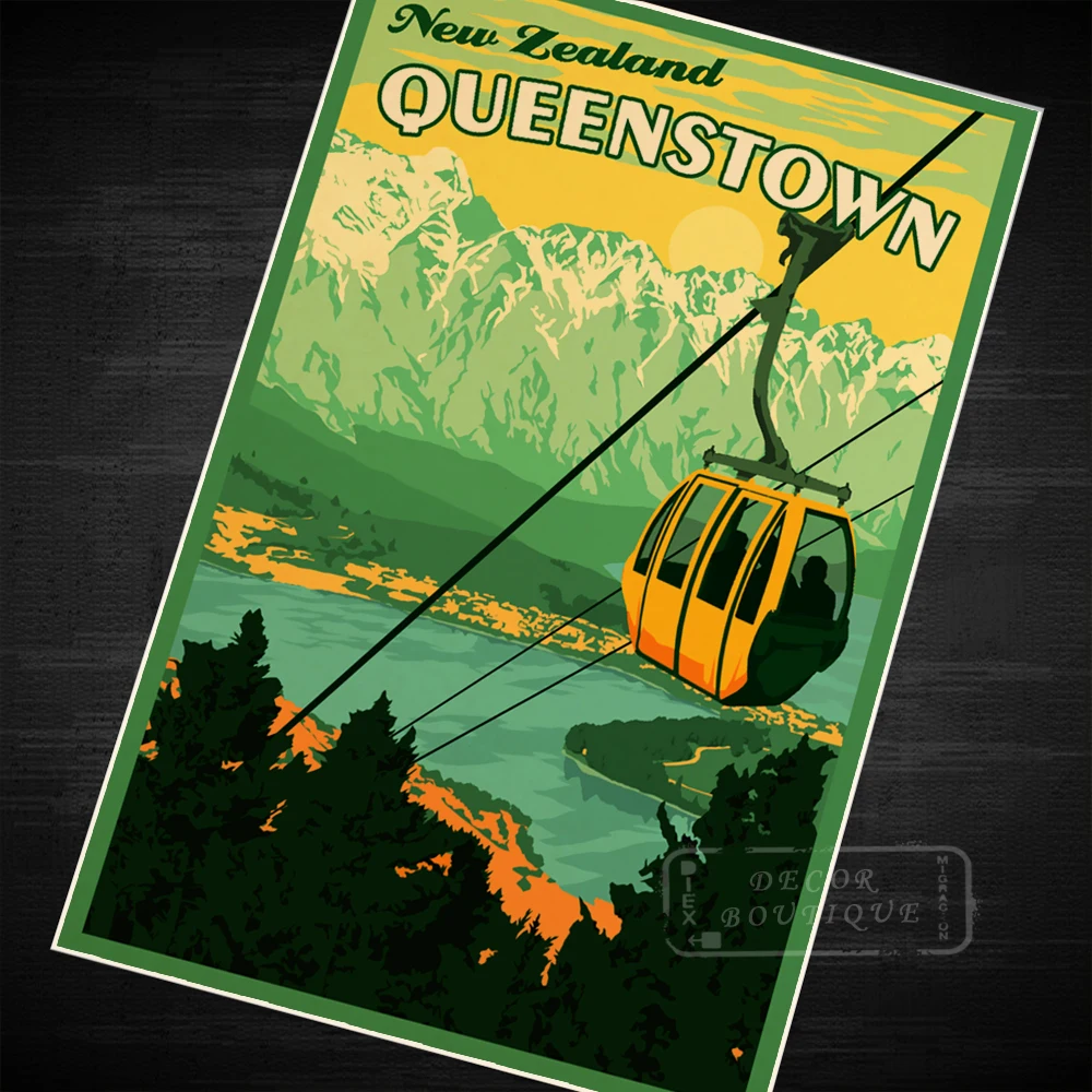 Новая Зеландия Queenstown маори Ретро ВИНТАЖНЫЙ ПЛАКАТ из крафт-бумаги холст живопись