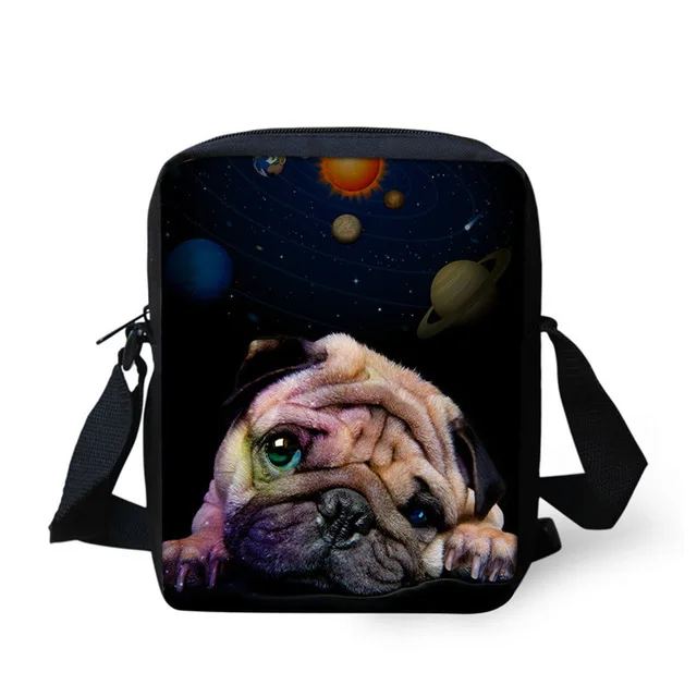 CC3640E FORUDESIGNS/женские сумки-мессенджеры, мини-сумки для девочек, 3D принт с животными Мопсом, Детская сумка на плечо, женская сумка через плечо, испанская сумка, маленькая - Цвет: CC3640E