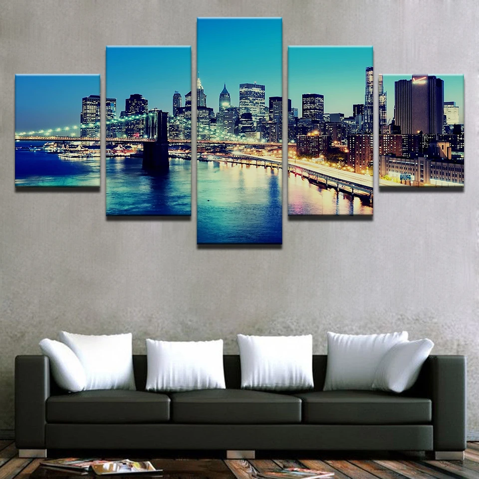 5 шт. настенные картины с изображением моста Бруклина|hd prints|brooklyn bridgecanvas picture |