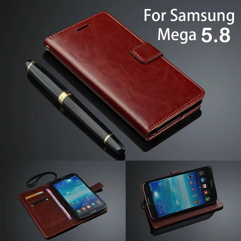 Ультра тонкий отделение для карт в которое можно samsung Galaxy Mega 5 8 I9152 9152 кошелек