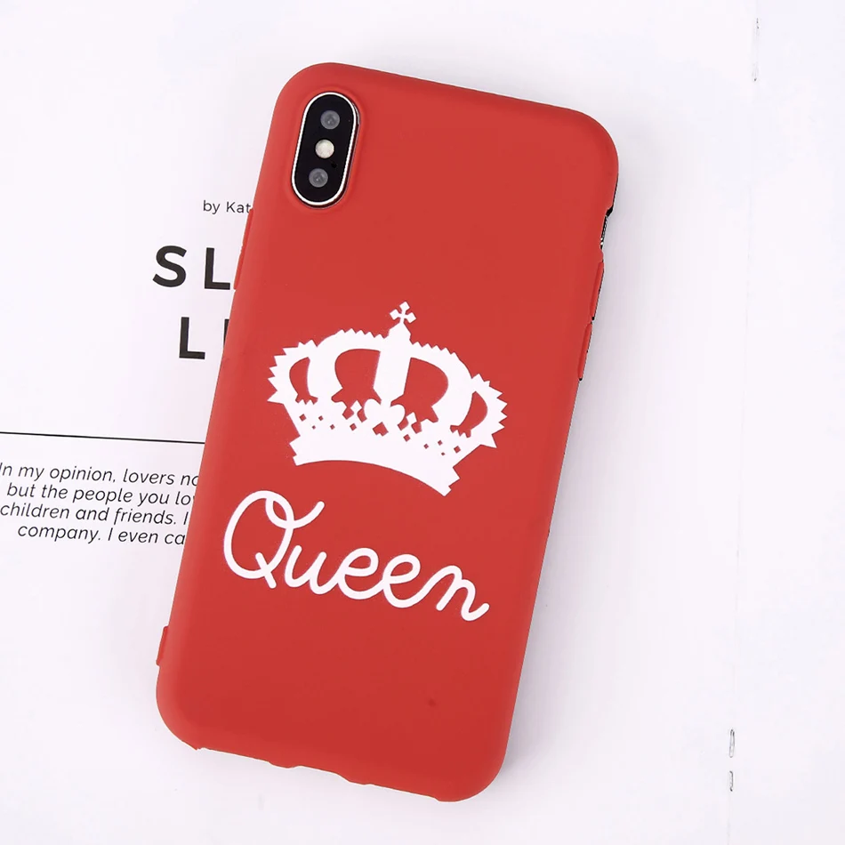 Moskado King queen чехол для телефона для iphone 7 6 6s 8plus X XS Max XR пары шикарные модные симпатичные, из мягкого ТПУ чехол для iphone 11 5S SE