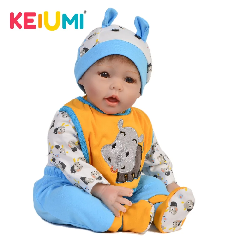 KEIUMI 22 дюймов настоящие мягкие куклы Reborn Baby 55 см реалистичный детский мохер