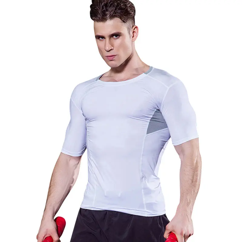 Мужская спортивная футболка для тренировок фитнес бодибилдинг спортивные топы