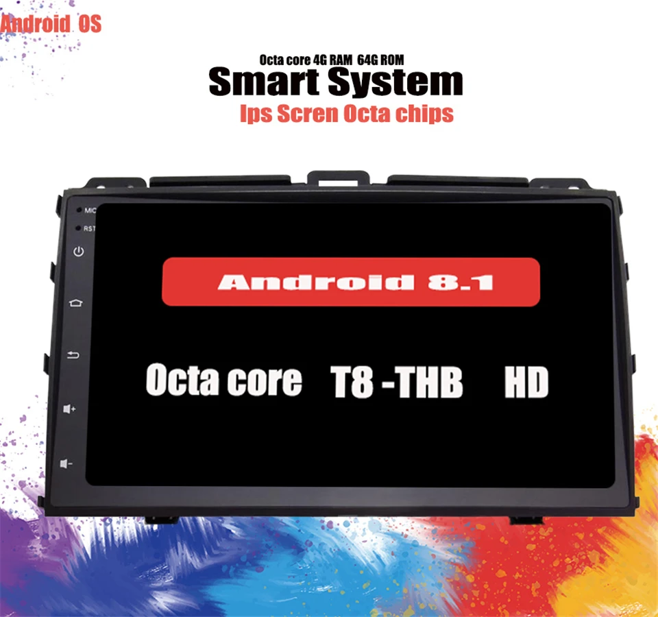 Deckless 9 &quotAndroid 10 0 Octa 8 Core 6G RAM Автомобильный DVD плеер для Toyota Prado 120 2002 2009
