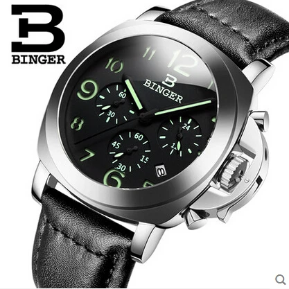 Лидер продаж брендовые Бингер мужские кожаные стали смотреть Повседневная