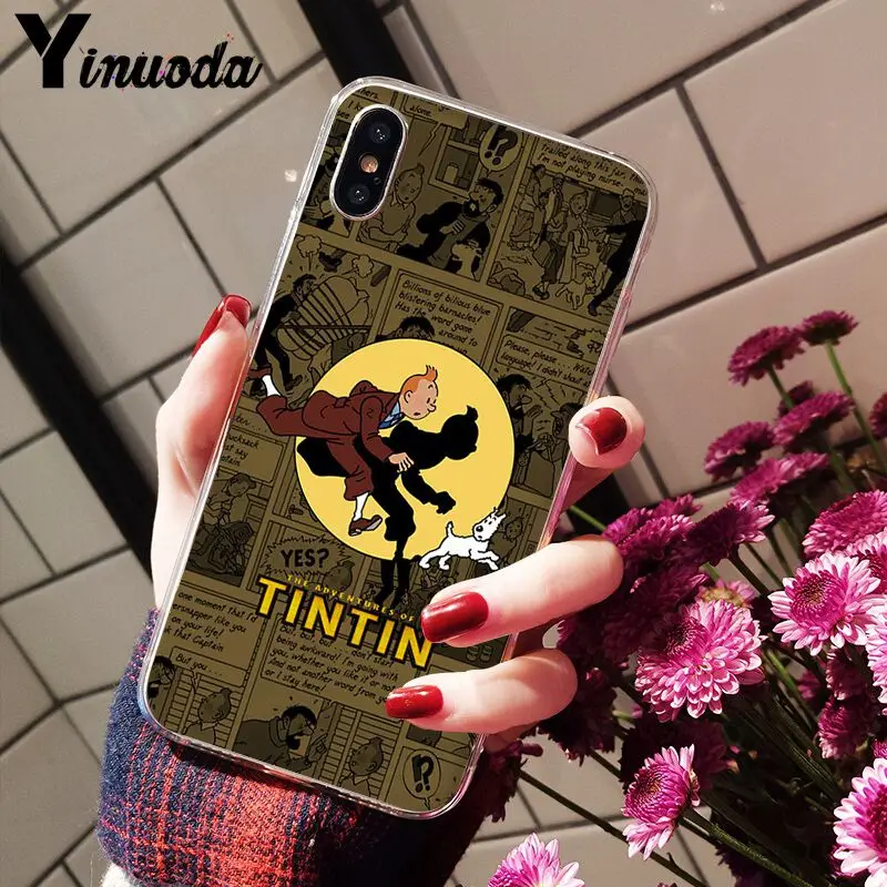11pro MAX The Adventures of Tintin прозрачный ТПУ Мягкий силиконовый чехол для телефона iPhone 5 5Sx 6
