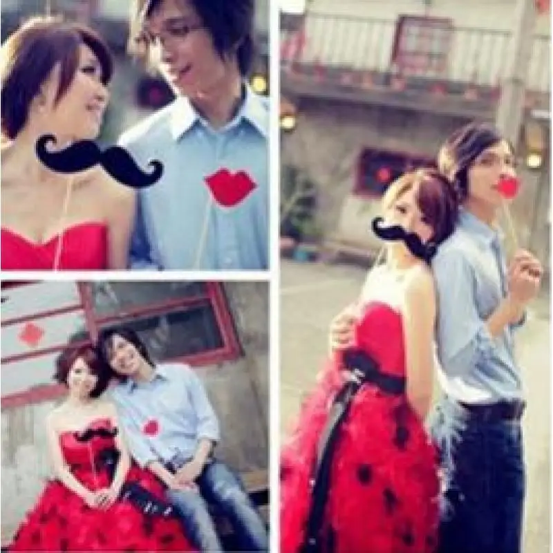 Hot Sale 58 pcs Photobooth Photo Booth Props For Wedding Birthday Party Glasses Mustache Lip On A Stick A40 | Дом и сад