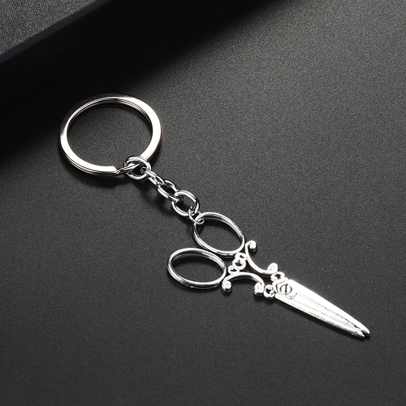 Mini Scissors Keychain gadget keychain vintage barber scissor comb stylist Scissor Creative Gift | Украшения и аксессуары