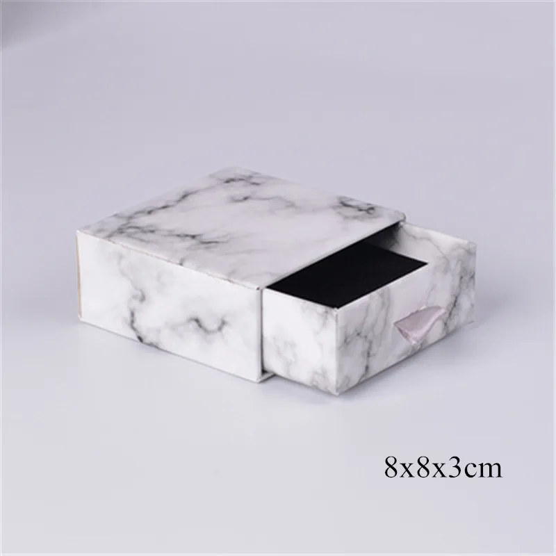 8x8x3cm Marble 100 шт./лот производство на заказ черный ящик картонная коробка упаковка серьги браслет ожерелье подвеска коробка тиснение фольгой логотип - Цвет: 8x8x3cm Marble