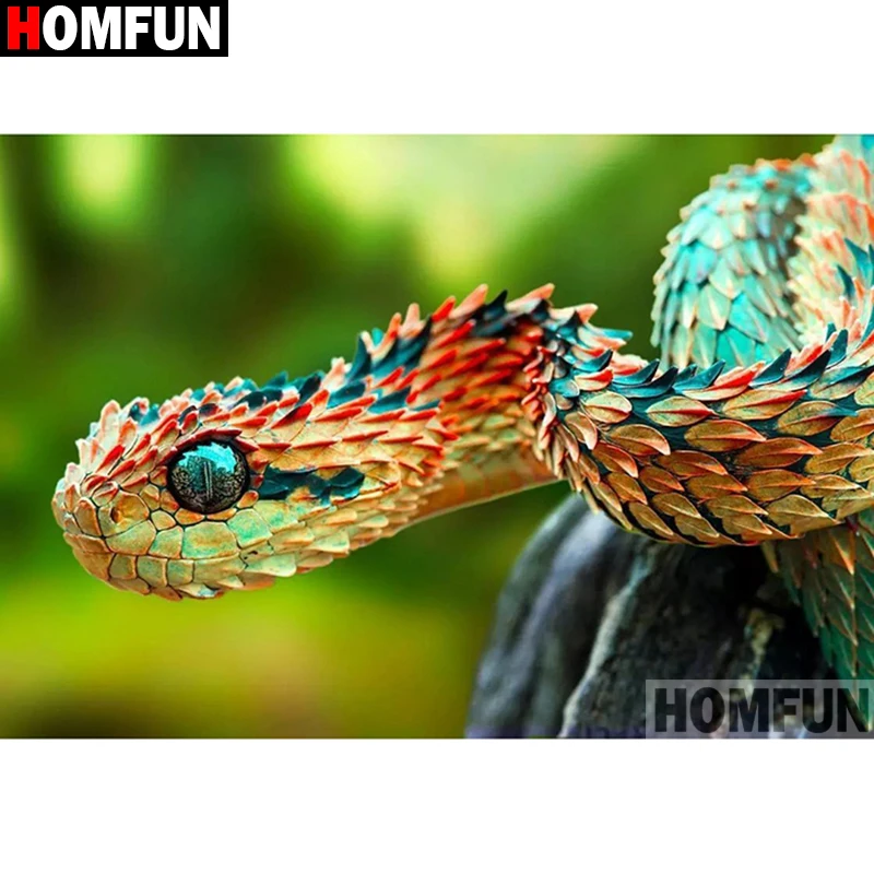 Алмазная живопись HOMFUN A16151 Змея картина с полными квадратными/круглыми стразами 5D