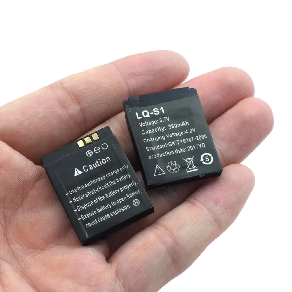 2 шт. Smart батарейки для часов 3 7 V 380 мА/ч Перезаряжаемые Замена литий ионный Батарея
