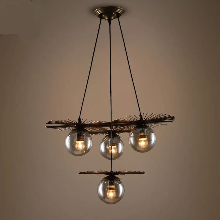 

Retro industrial wind RH personality creative cafe restaurant pendant light bar fashion shop fishing line pendant light ya72721