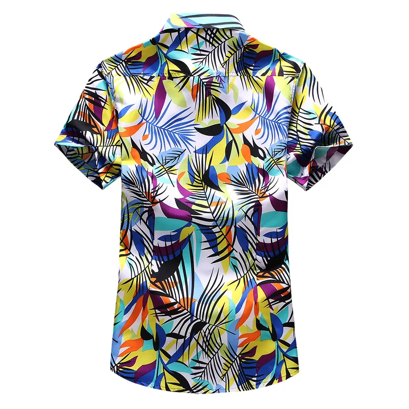 Мужская одежда мужская рубашка с коротким рукавом Повседневная высокого